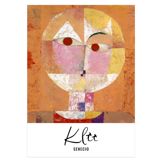 kunstplakat med "Senecio" af Paul Klee