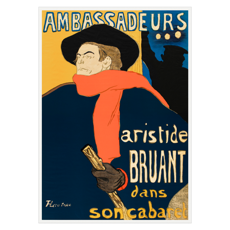 Kunstplakat med Toulouse Lautrec "Ambassadeurs"