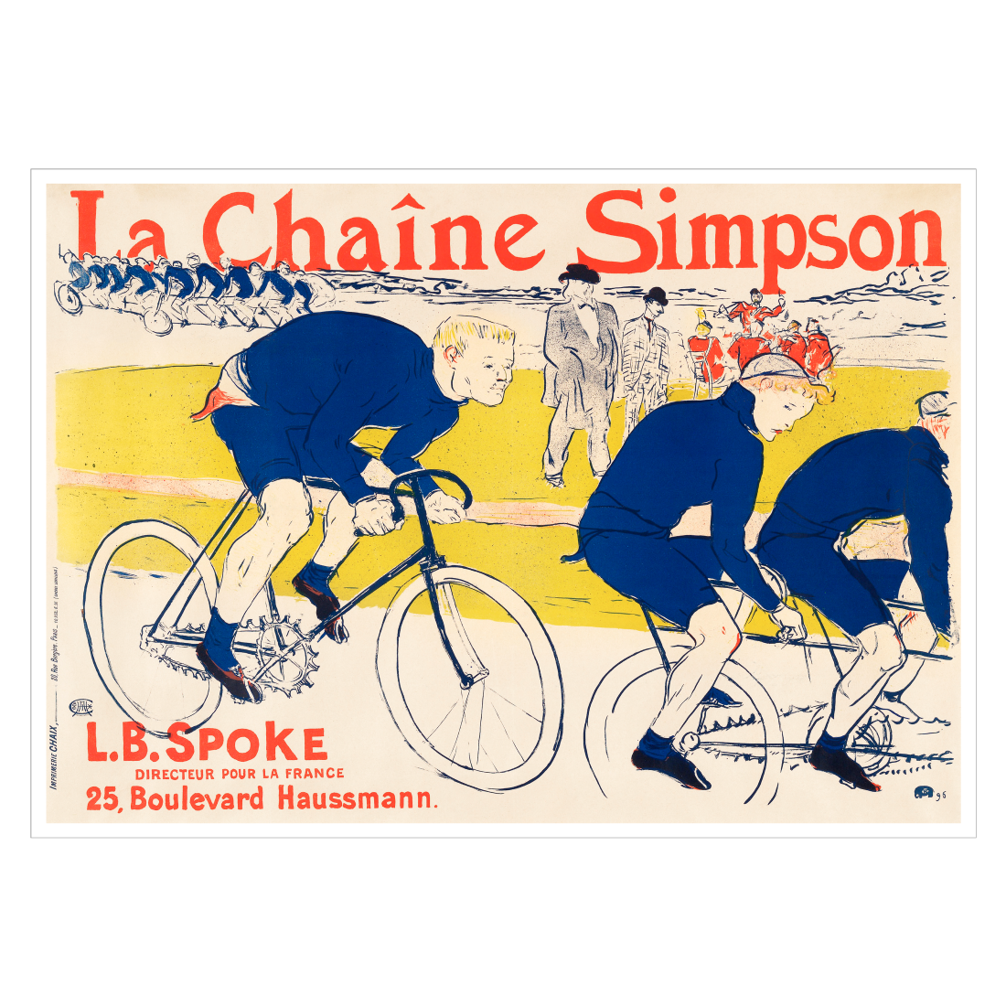 Kunstplakat med Toulouse Lautrec "La Chaine Simpson"