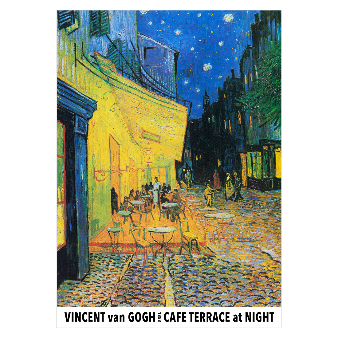 Kunstplakat van Gogh med "Café Terrace at Night"