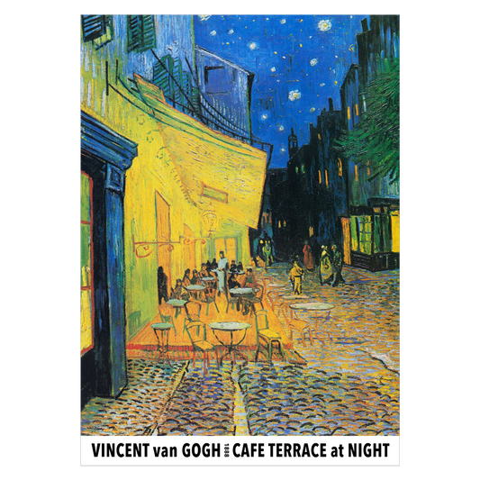 Kunstplakat van Gogh med "Café Terrace at Night"