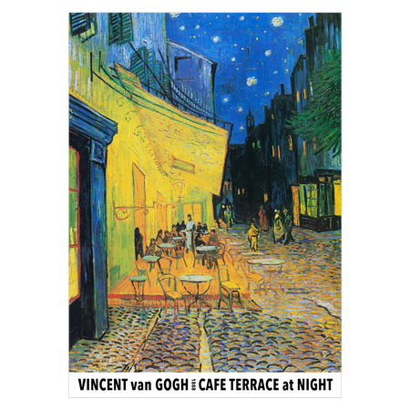 Kunstplakat van Gogh med "Café Terrace at Night"
