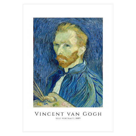 Kunstplakat med "Selvportræt august 1889" af van Gogh