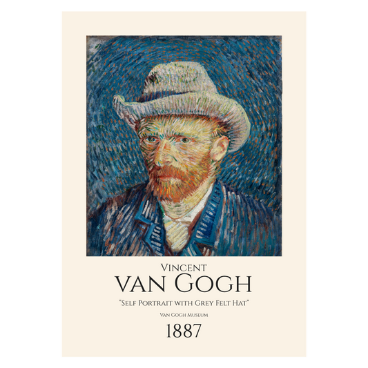 kunstplakat med van Goghs "Self Portrait"