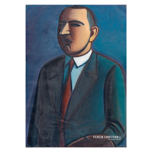 Kunstplakat med Vilhelm Lundstrøm "selvportræt 1927"