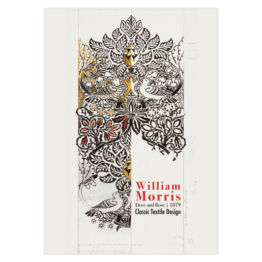 kunstplakat med William Morris' "Dove and Rose"