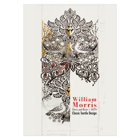 kunstplakat med William Morris' "Dove and Rose"