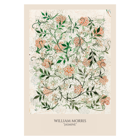 Kunstplakat med William Morris' "Jasmine"
