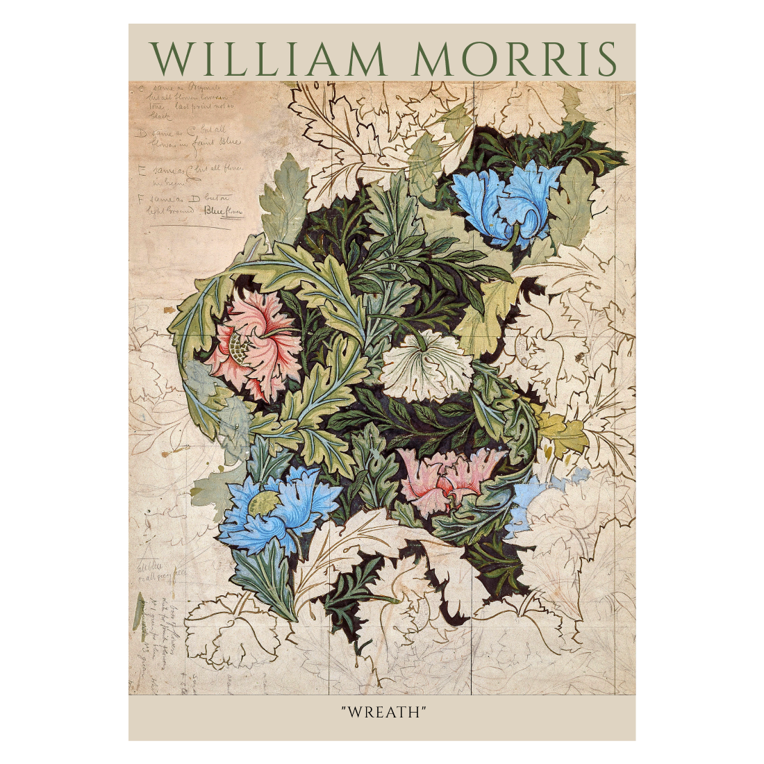 Kunstplakat med William Morris´ "Wreath"