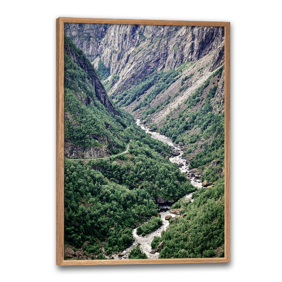 natur plakat med den dybe dal ved norske Vøringsfoss