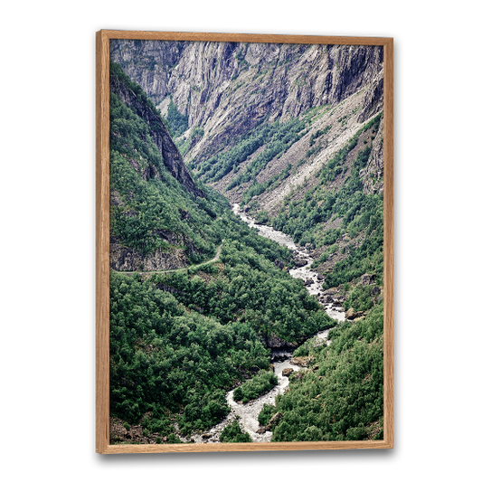 natur plakat med den dybe dal ved norske Vøringsfoss