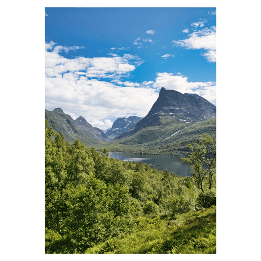 naturplakat med norsk naturmotiv af fjeldet innerdalstårnet
