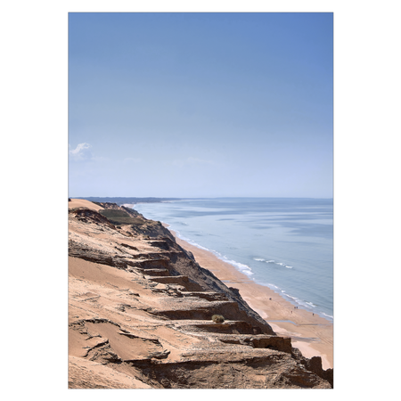 naturplakat med udsigt til vesterhavet fra klitterne ved rubjerg knude
