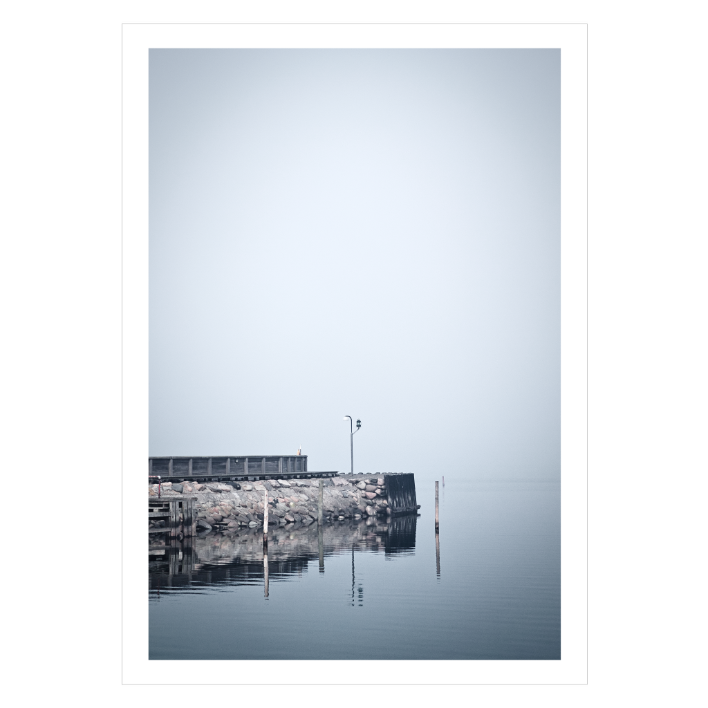 naturplakat fotokunst havnemole i løgstør havn