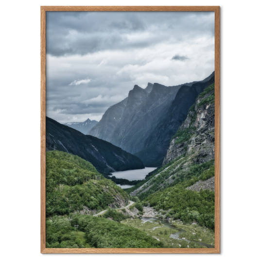 fotokunst plakat med norsk naturbillede