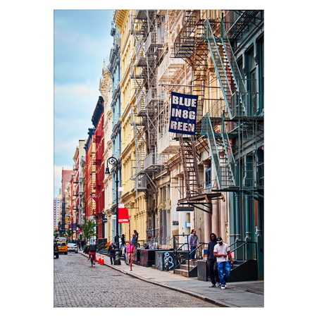 new york plakat med levende gademotiv