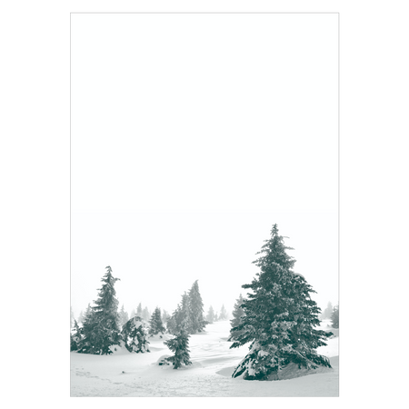vinter plakat med naturmotiv af snelandskab i hafjell norge