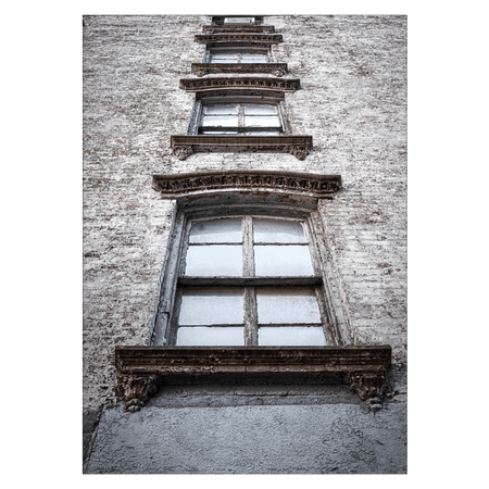 new york plakat med gammelt pakhus