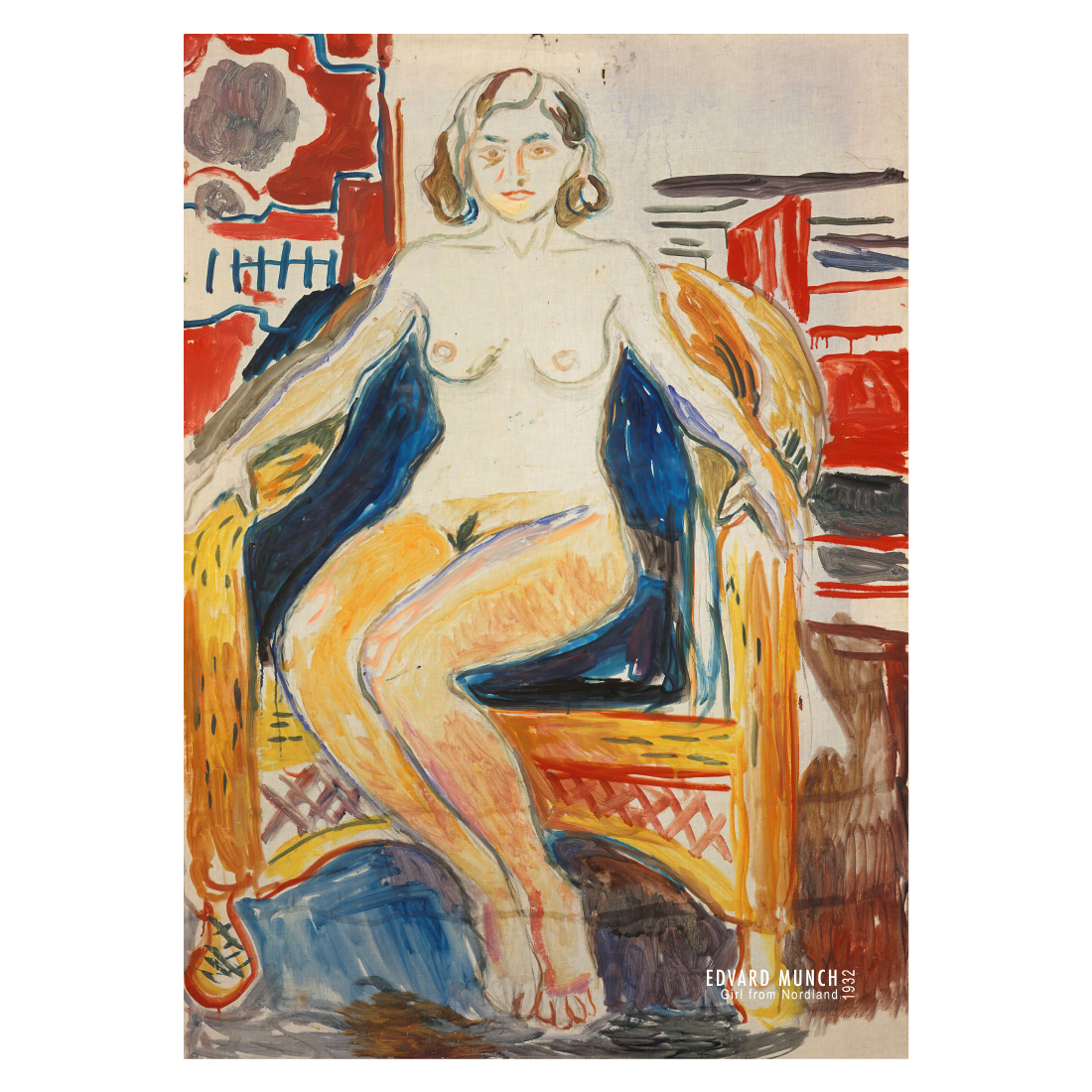 Kunstplakat med "Girl from Nordland" af Edvard Munch