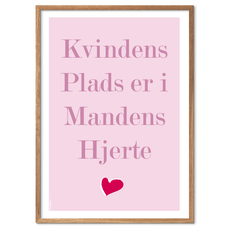 plakat med tekst kvindens plads er i