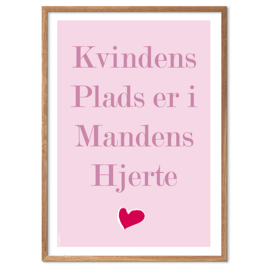 plakat med tekst kvindens plads er i