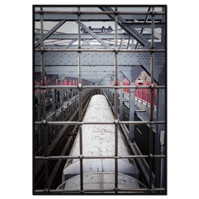 new york plakat med williamsburg bridge i farver