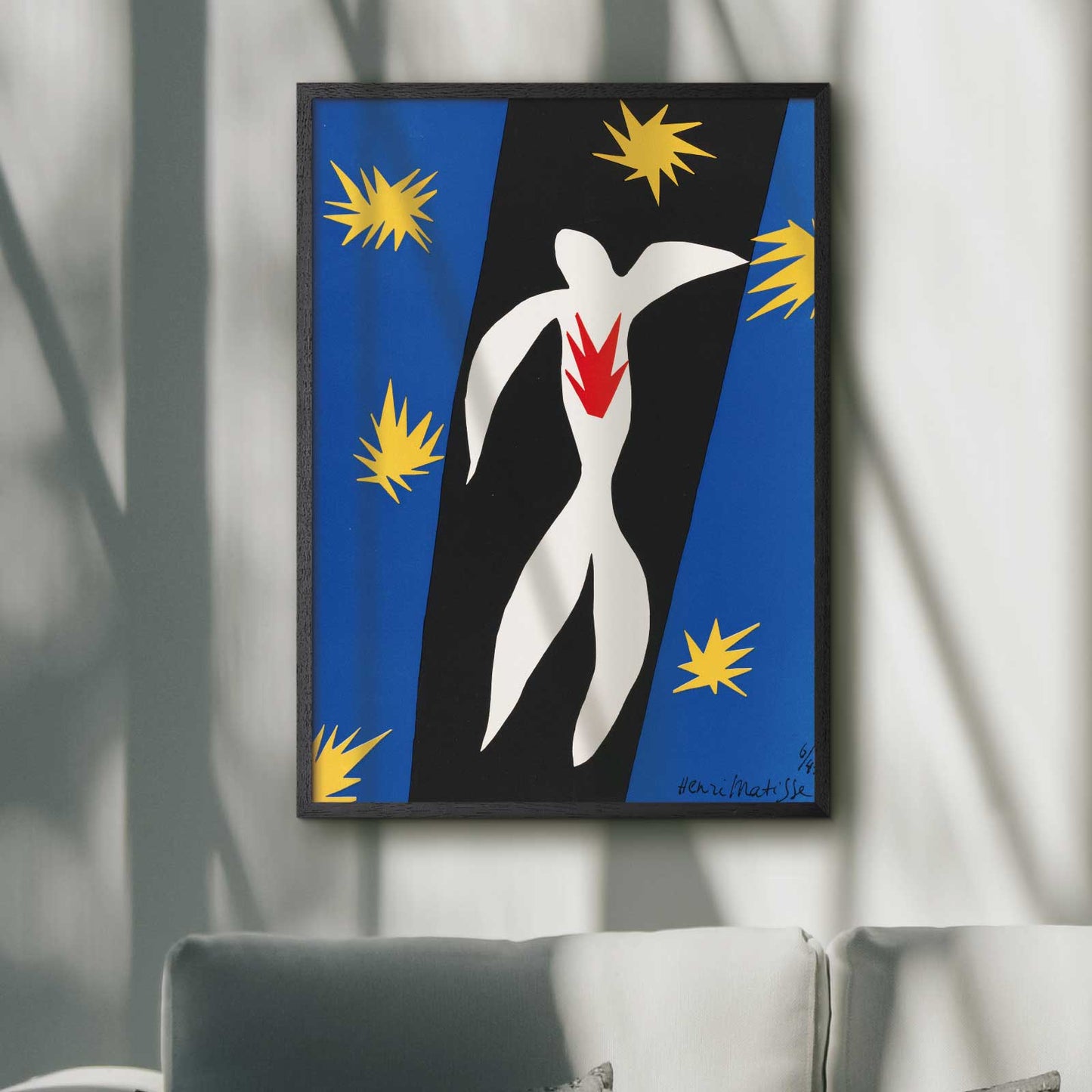 Art poster featuring "Henri Matisse "La Chute d'Icare" by Henri Matisse