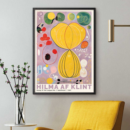 Art poster showing Hilma af Klint "No. 7 Adulthood"