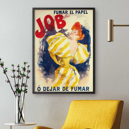 Art poster Jules Chéret "Fumar El Papel Job O Dejar De Fumar"