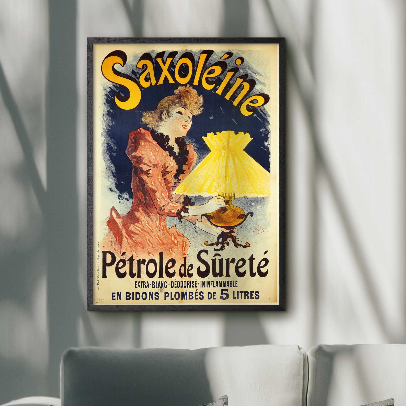 Art poster Jules Chéret "Saxoléine Pétrole De Sûreté"