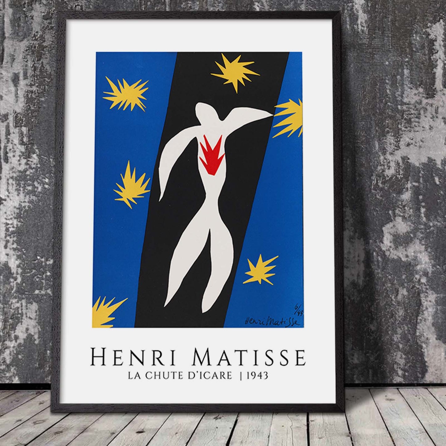 Art poster "La Chute d'Icare" by Matisse