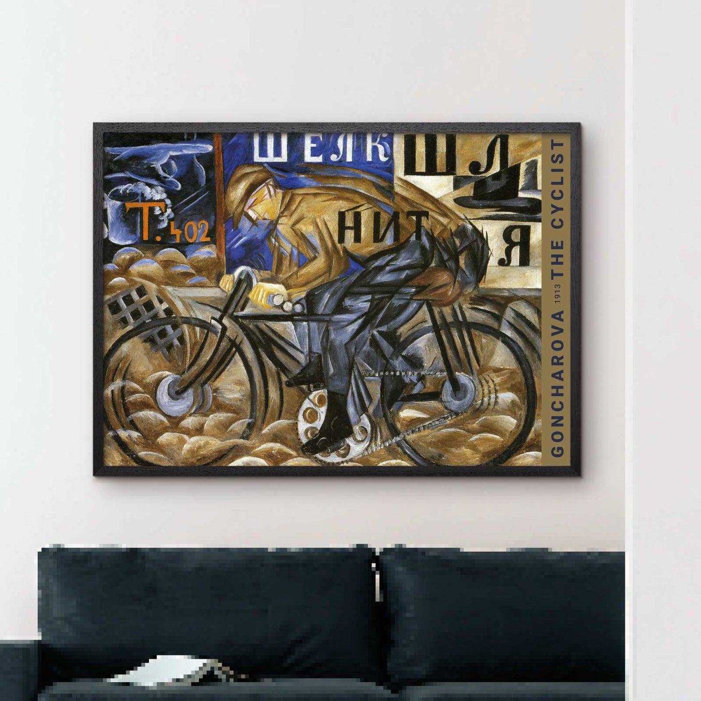 Art poster featuring Natalia Goncharova "The Cyclist"