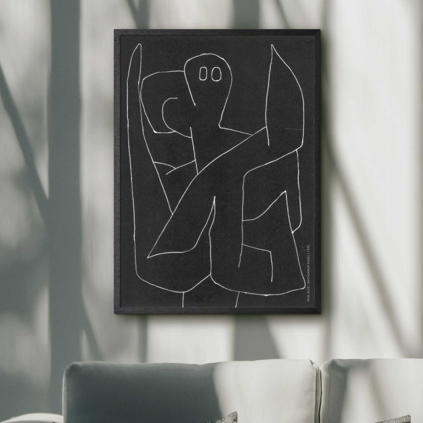 Art poster showing Paul Klee "Wachsamer Engel"