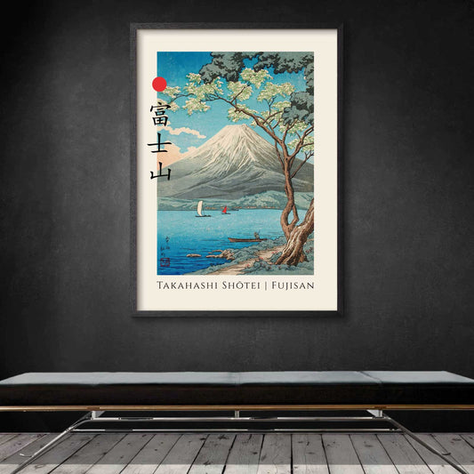 Art poster featuring Shotei Fujisan or Mount Fuji
