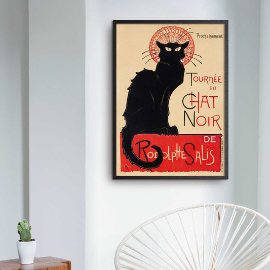 Art poster featuring Theophile Alexandre Steinlen "Chat Noir"