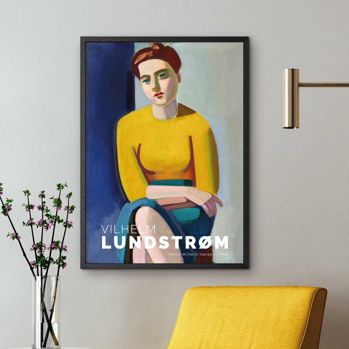 Art poster featuring Vilhelm Lundstrøm "Portræt af Hanne"