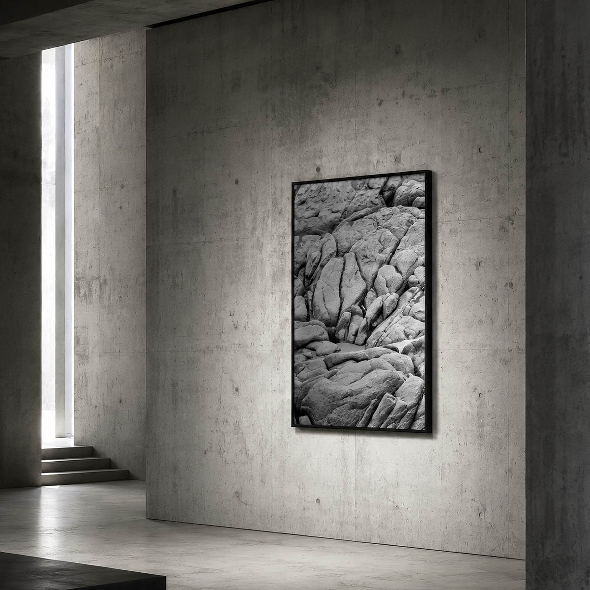 Fotokunst billede med klippeformationer