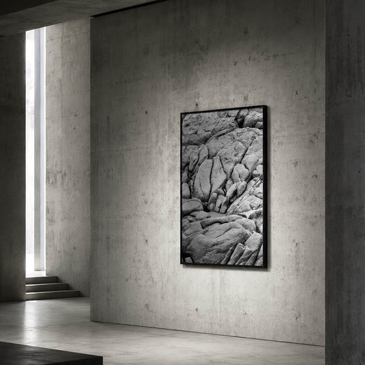 Fotokunst billede med klippeformationer