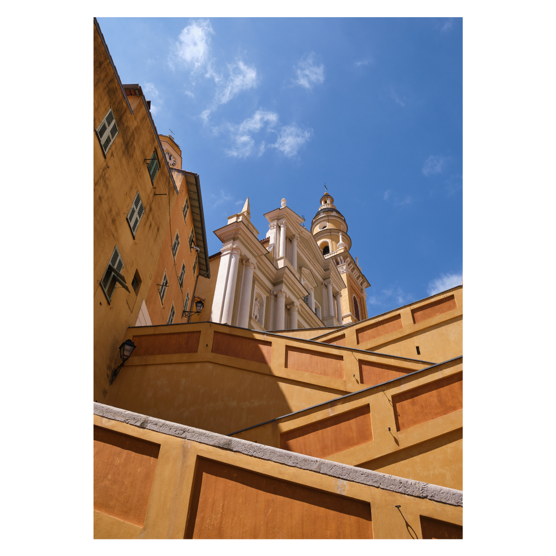 poster med Basilique Saint Michael i Menton, Frankrig