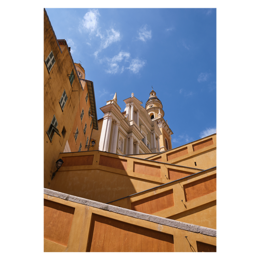 poster med Basilique Saint Michael i Menton, Frankrig