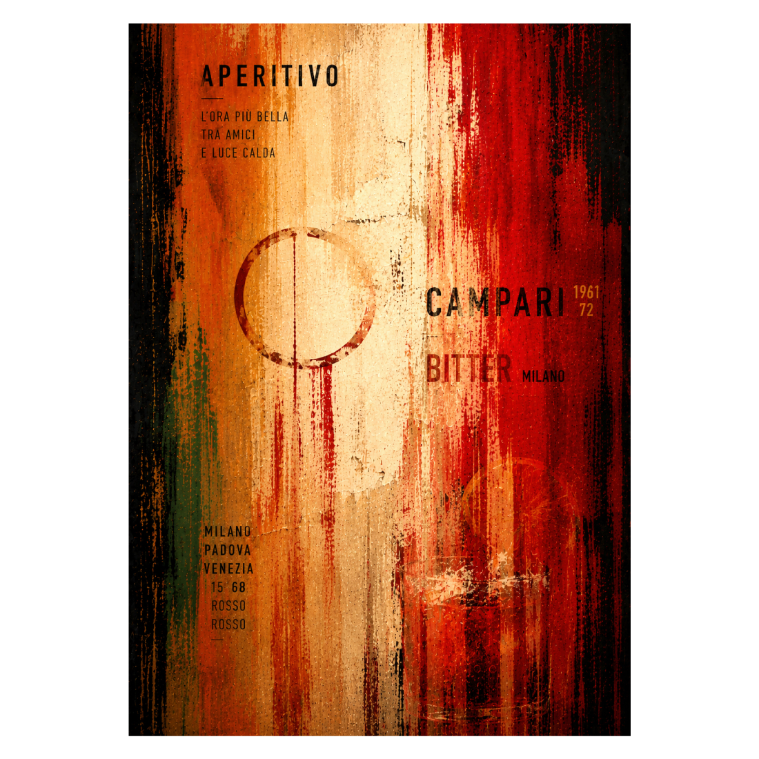 Aperitivo - Grafisk kunstprint inspireret af Italiens varme