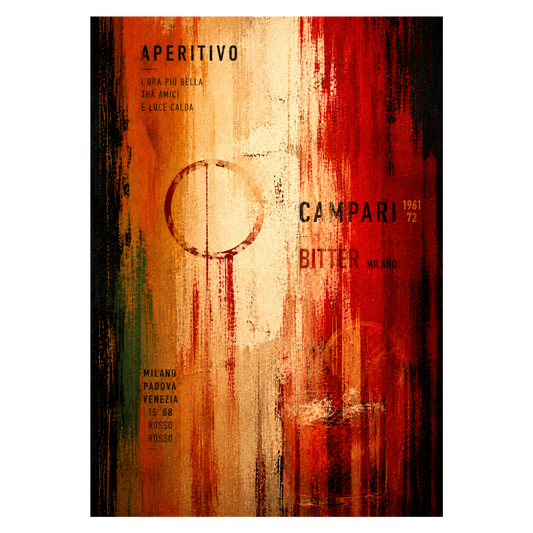 Aperitivo - Grafisk kunstprint inspireret af Italiens varme