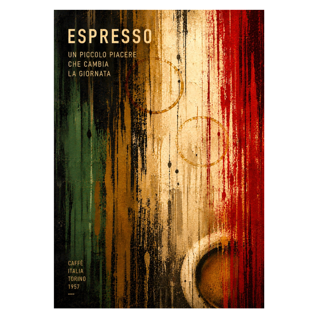 Espresso - Grafisk kunsttryk i abstrakt design