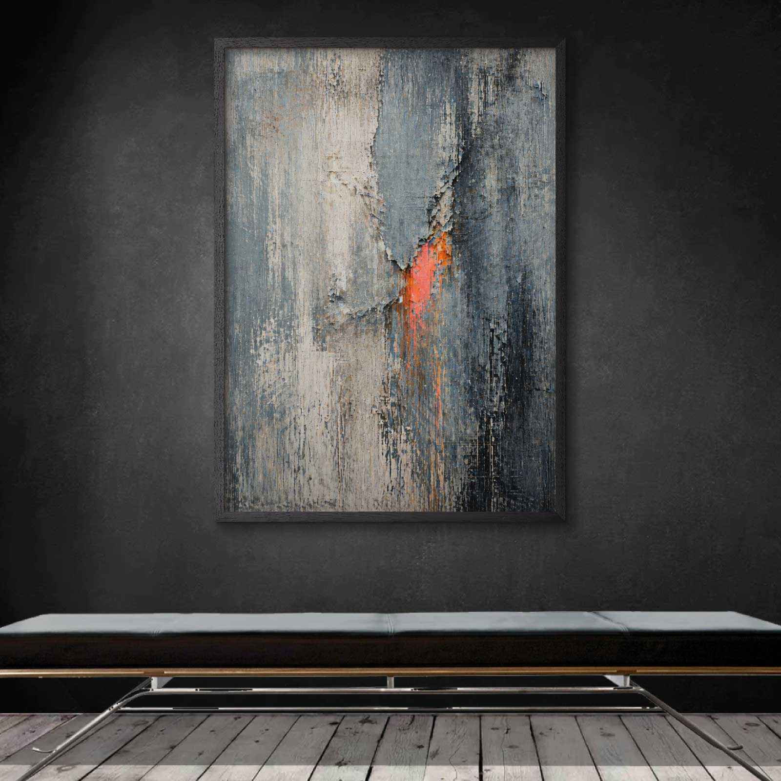 Graphical poster with a peek to the under laying