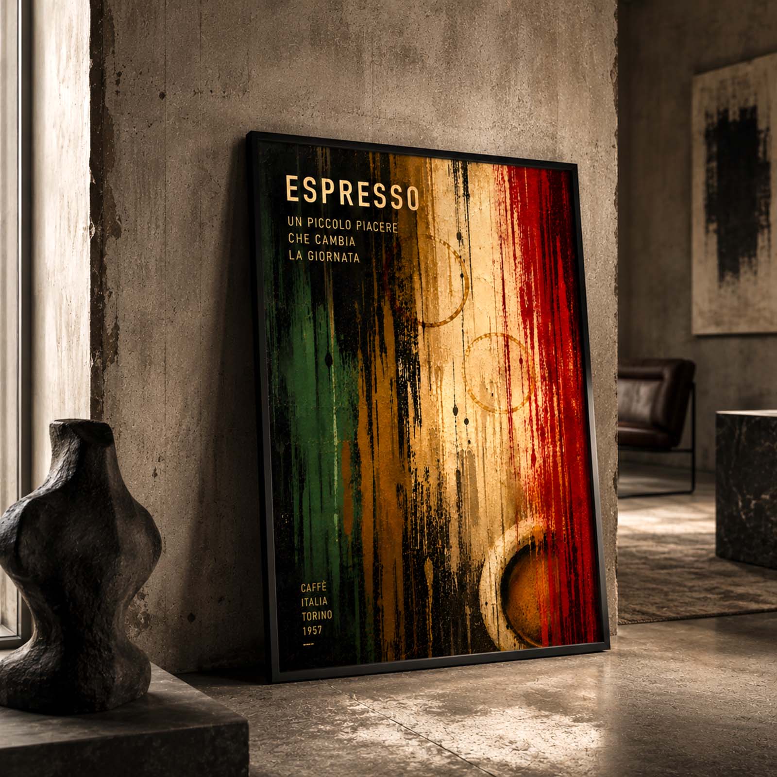 Espresso - Graphical art print in abstract design
