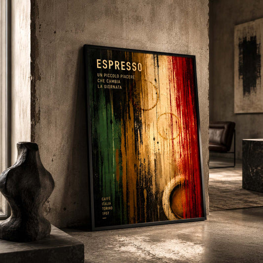 Espresso - Graphical art print in abstract design