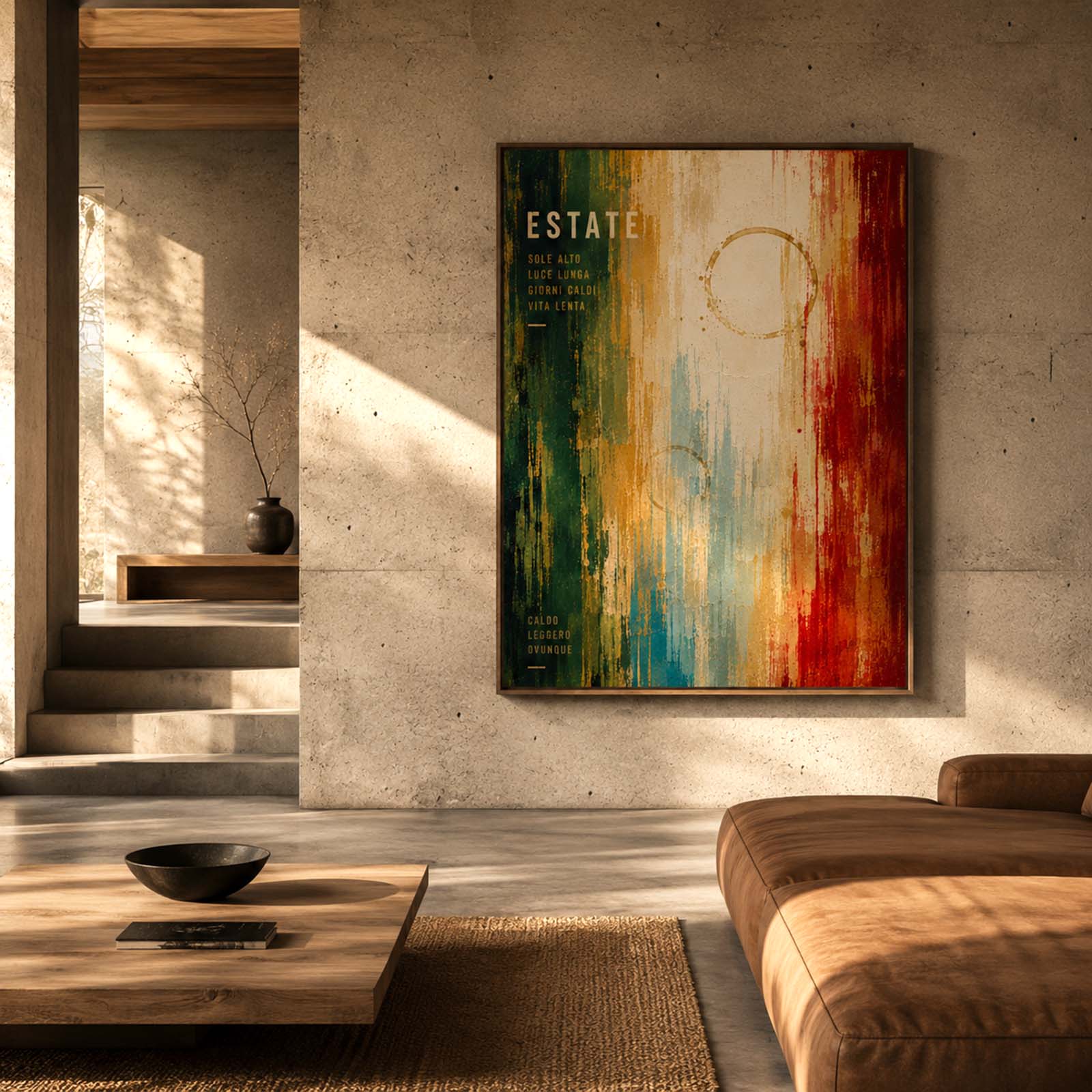 Estate - Graphical art print in frame