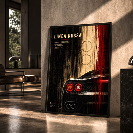 Graphical art print inspired by italian industry