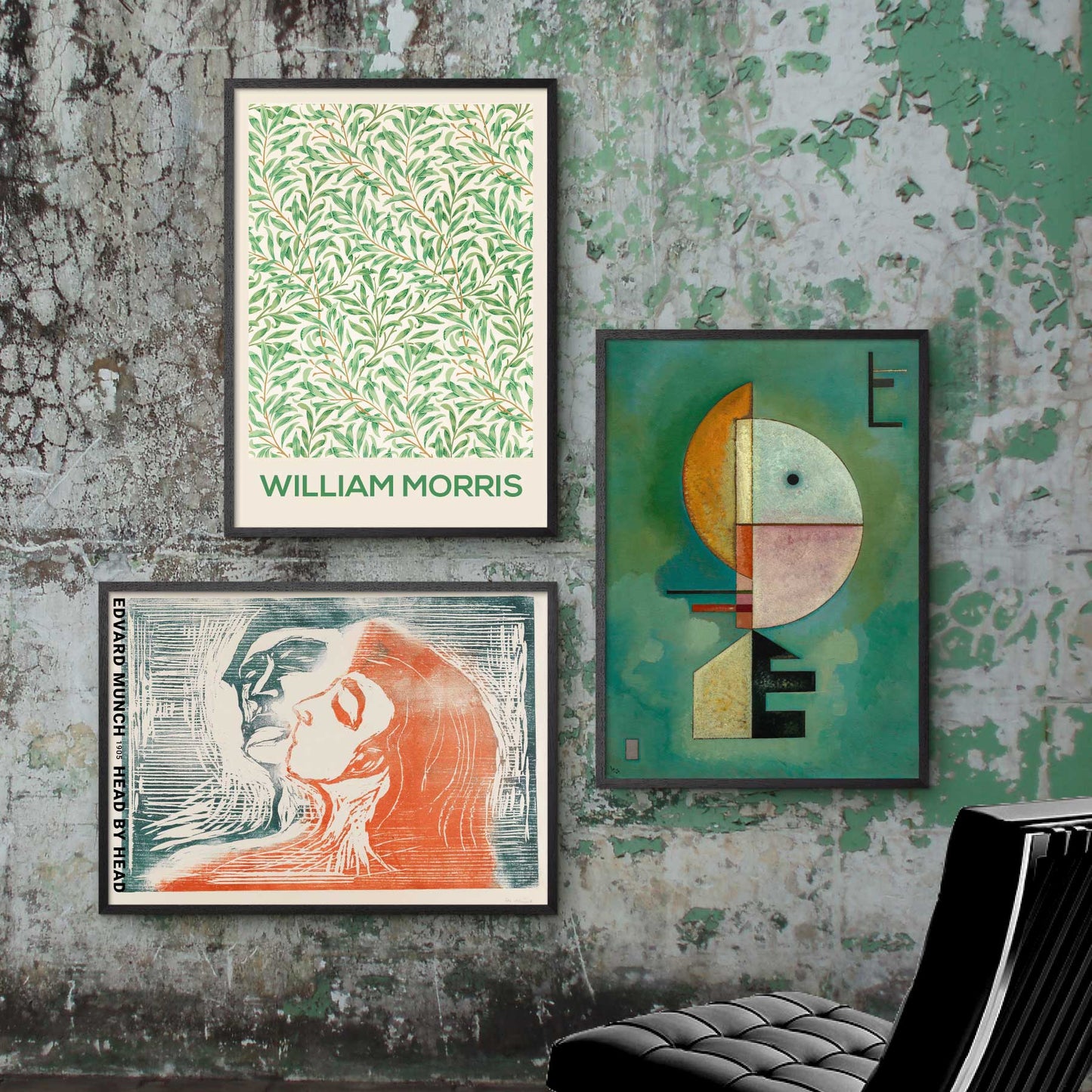 Grønne plakater fra Morris, Munch og Kandinsky