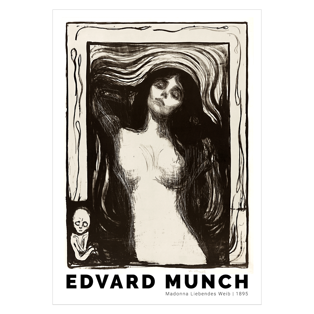 Kunstplakat med Edvard Munchs "Madonna Liebendes Weib""